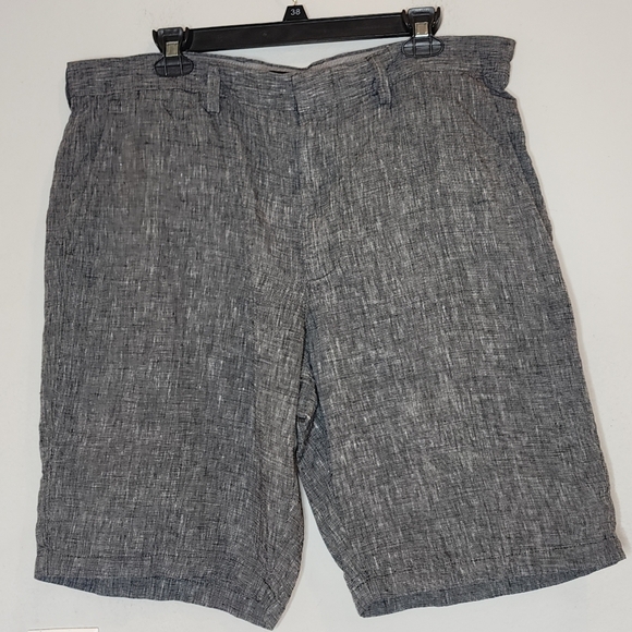 J. Crew 100% Linen Black Flat Front 10.5" Shorts men's size 36 - Picture 1 of 12